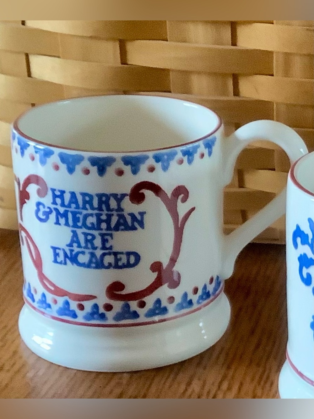 New Emma Bridgewater Harry & Meghan Engagement Commemorative 1/2 pint mug